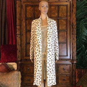 Ann Taylor Vanilla Spot Duster Cardigan